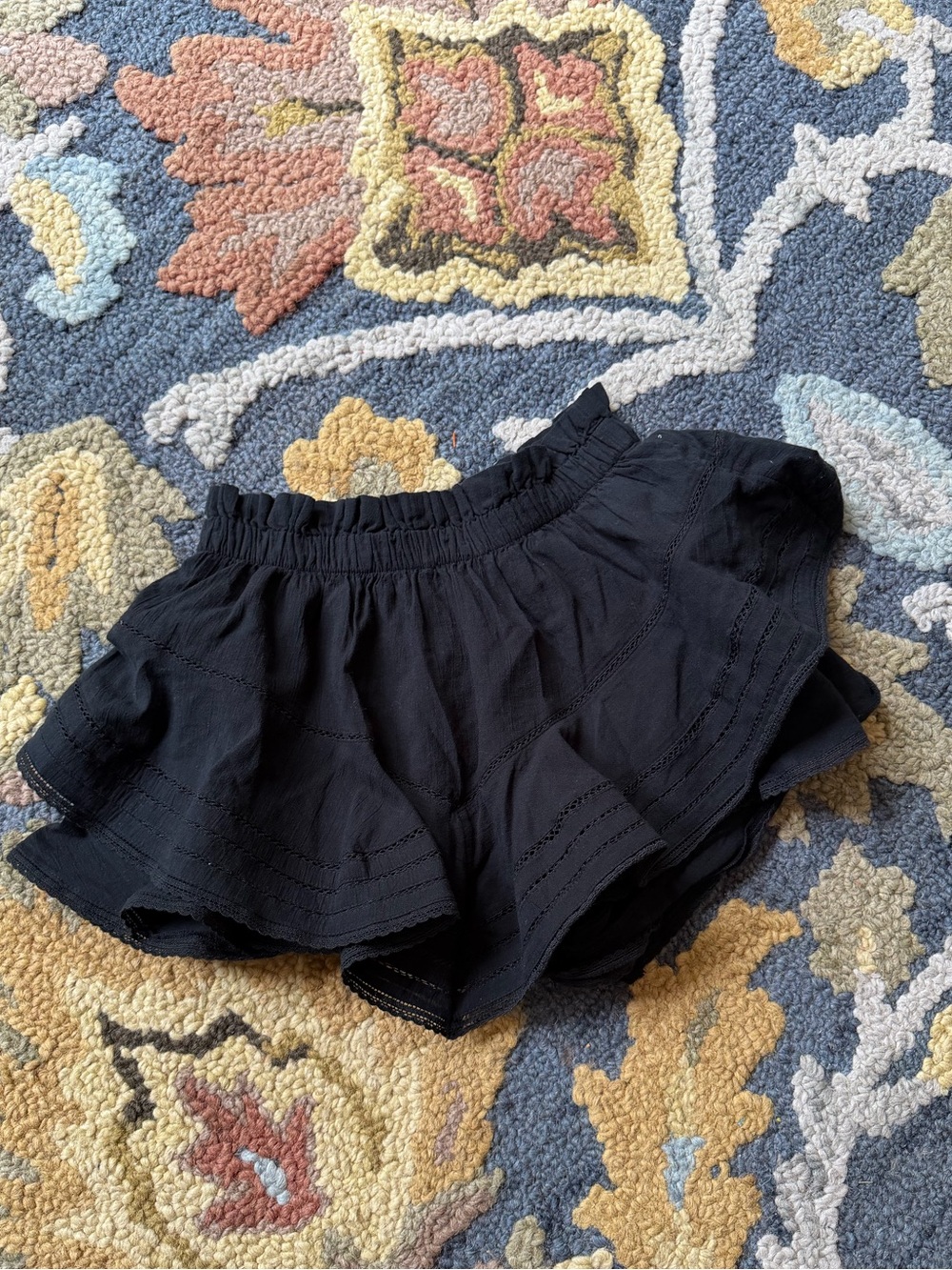 Aerie Rock 'n' Ruffle Skort in Black Size XS Coastal Resortwear Vacation - Picture 2 of 6